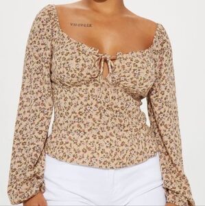 Ambiance Sheba Floral Long Sleeve Top